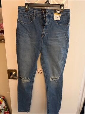 Lee Light Blue Distressed Skinny Jeans